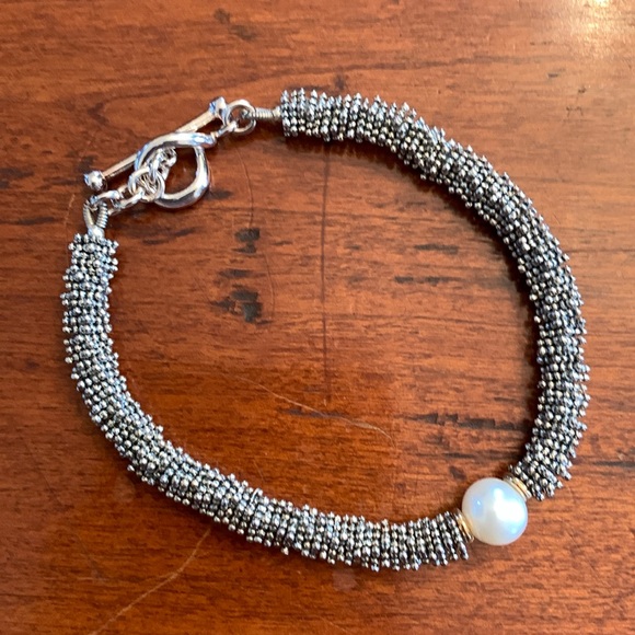 Michael Dawkins Jewelry - Michael Dawkins Sterling Silver 925 with Solo Pearl Bracelet.